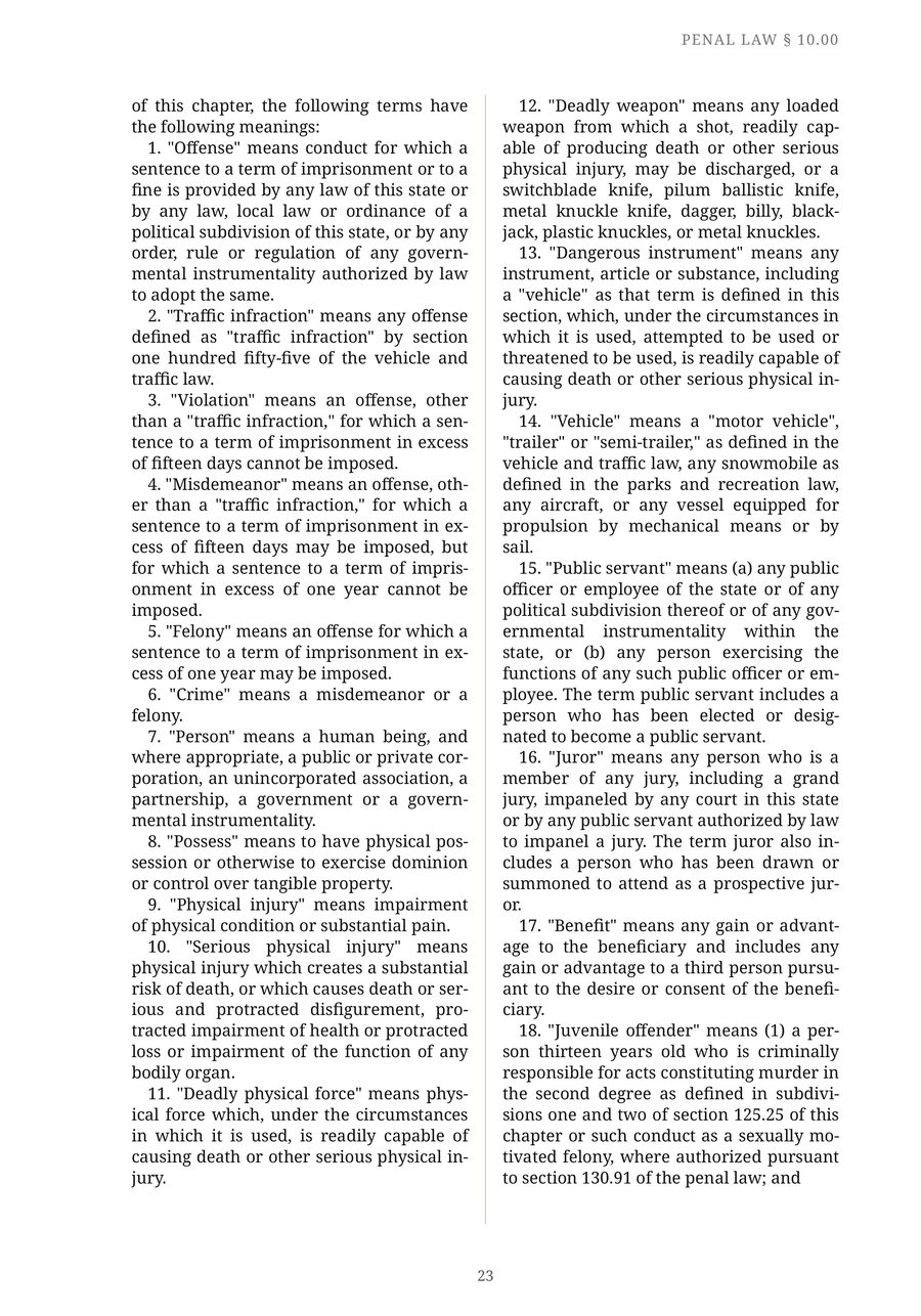 The JG-22 Penal Law — Sample page  p23