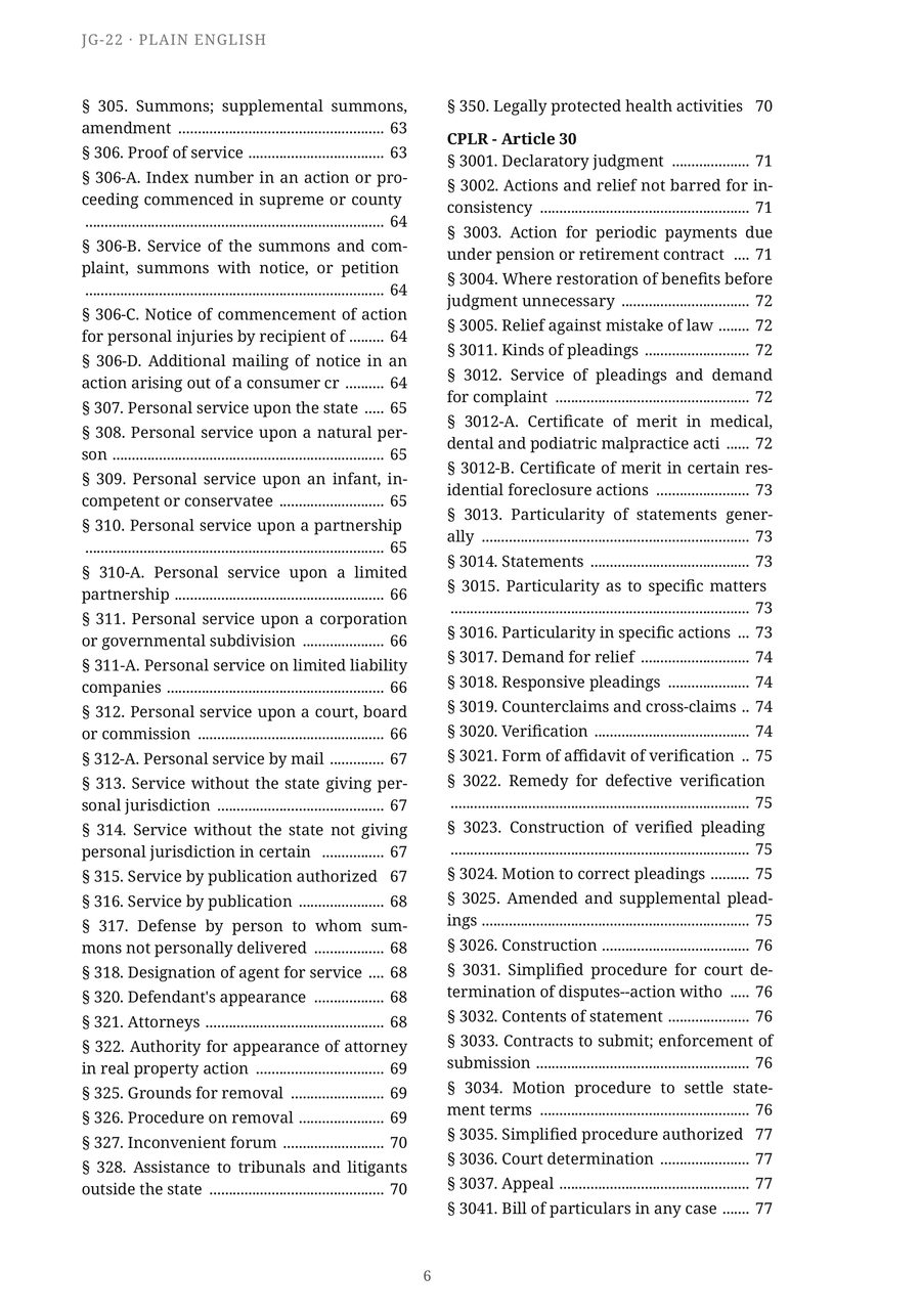 The JG-22 in Plain English — Index  p6