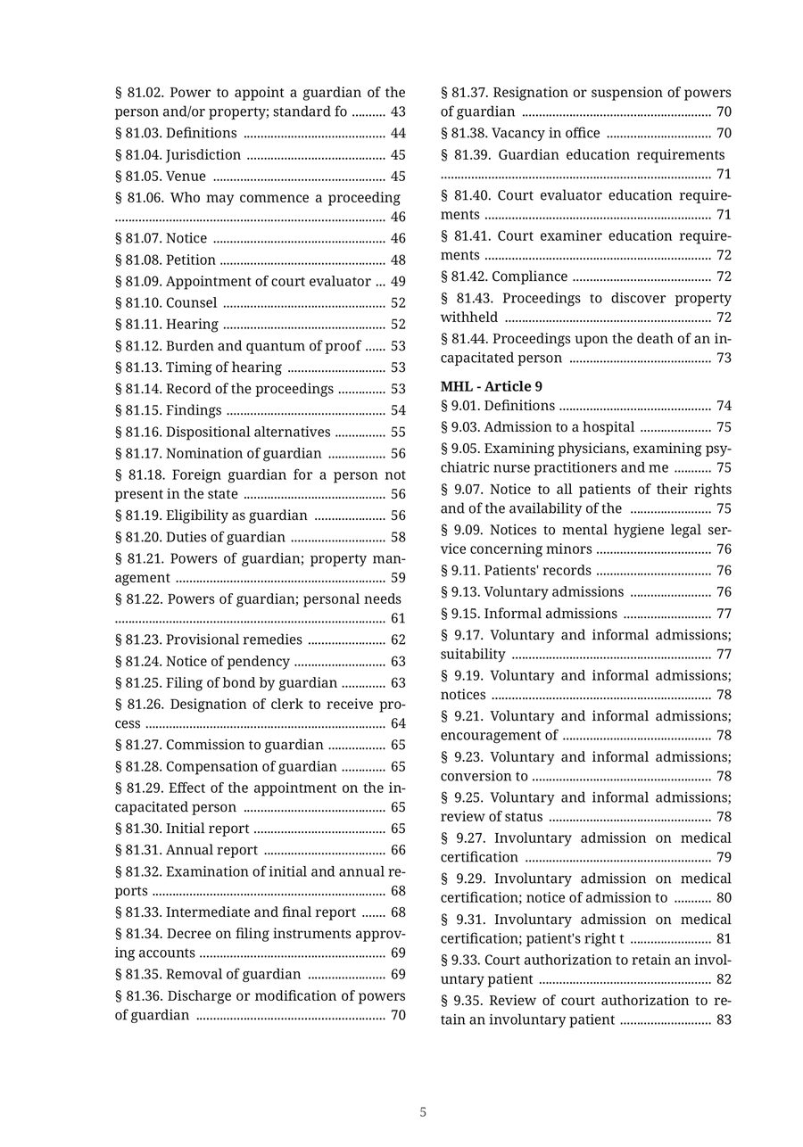 The JG-22 Uniform Rules and Everything Else — Index  p5